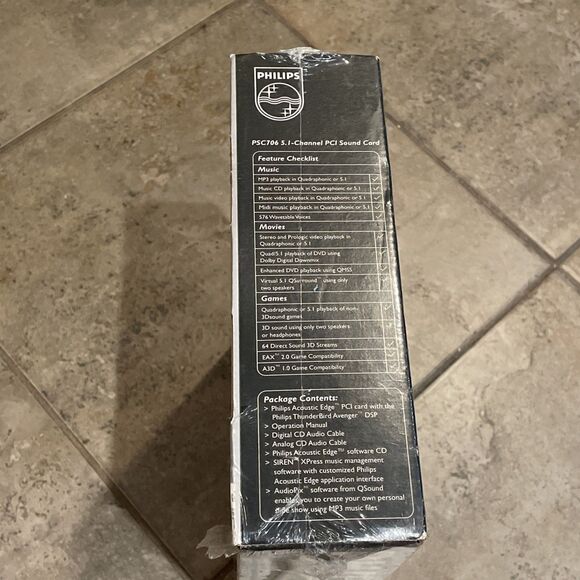 Philips Acoustic Edge PSC706 5.1 Channel PCI Sound Card SEALED - Picture 3 of 7